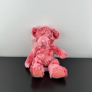 Russ Berrie Sherry Strawberry Scented Teddy Bear Essence 8” Pink Bow Plush
